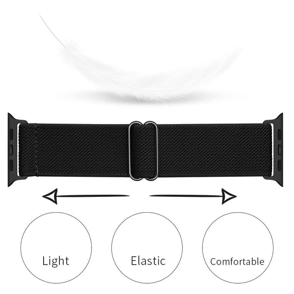 Elastiskt Nylonarmband Apple Watch Ultra 2 49mm Svart