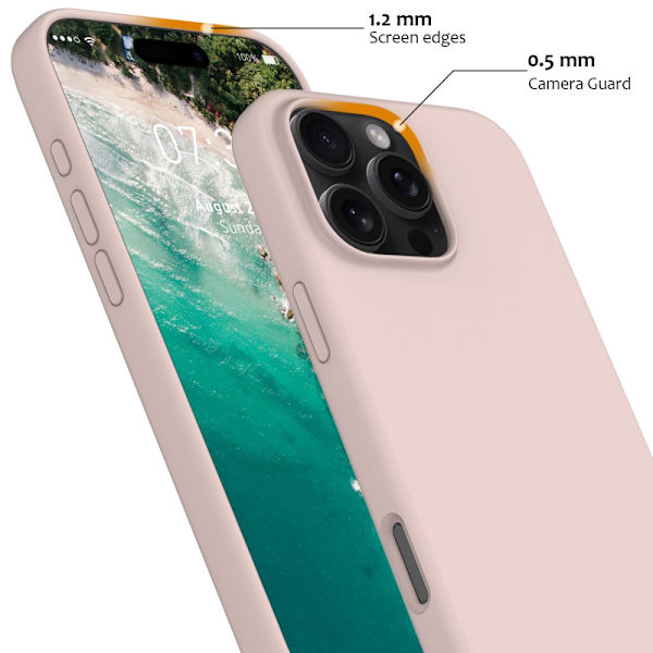 MagSafe-silikonikuori iPhone 16 Pro Max - Vaaleanpunainen