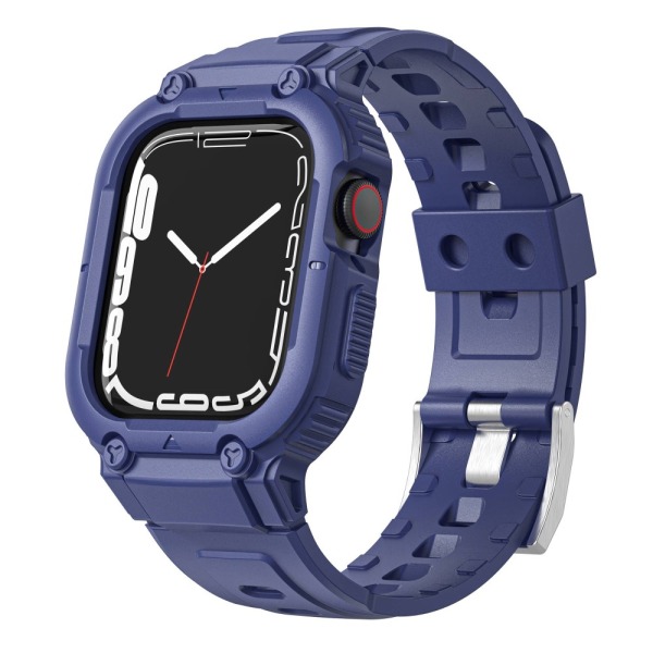 Apple Watch 42/44/45 mm iskunkestävä kuori + ranneke sininen
