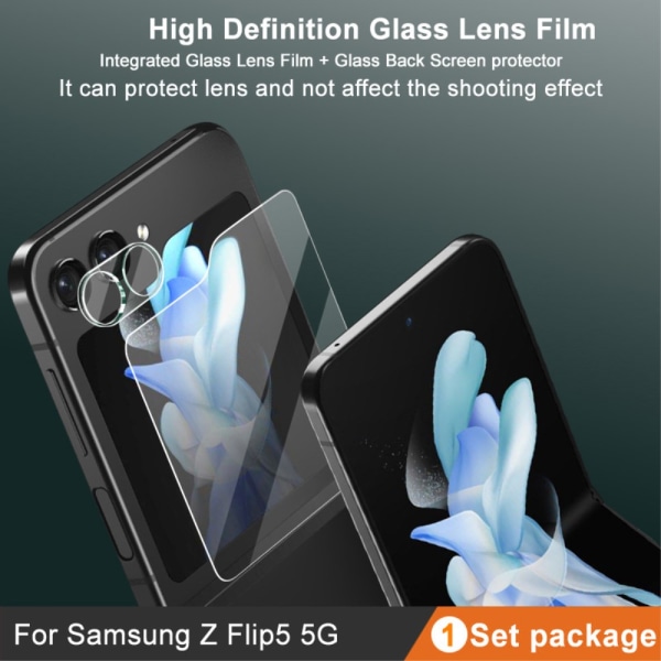 IMAK karkaistu lasi linssinsuoja + takapaneelin näytönsuoja Samsung Galaxy Z Flip 5