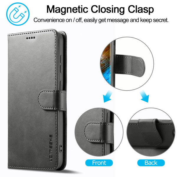 LC.IMEEKE Plånboksfodral Samsung Galaxy S24 Plus Grå