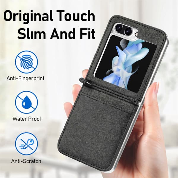 Ohut korttilompakko Samsung Galaxy Z Flip 7 FE Musta