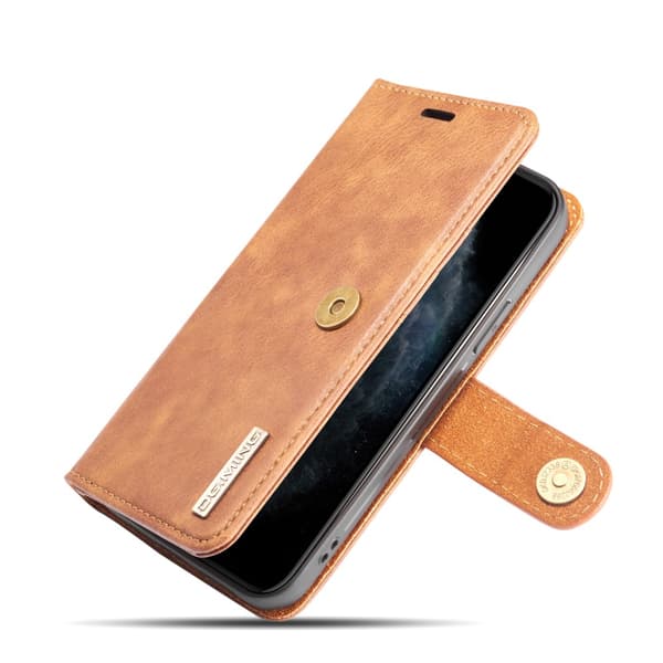DG.MING 2-in-1 Magnet Wallet iPhone 13 Mini Cognac