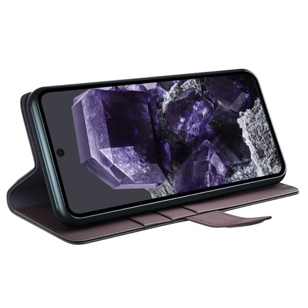 Aito nahkakotelo Google Pixel 8a - Ruskea