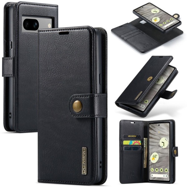 DG.MING 2-in-1 Magnet Wallet Google Pixel 7a Black