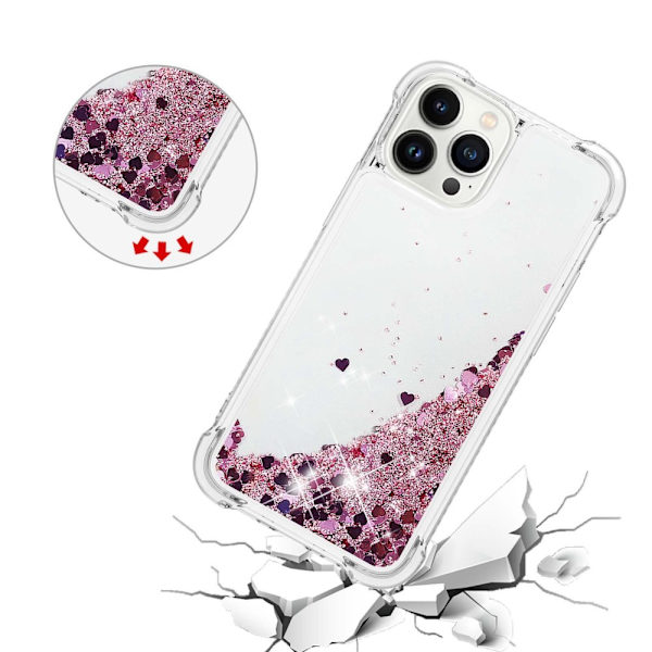 Glitter Bling TPU Case iPhone 14 Pro Max Roséguld