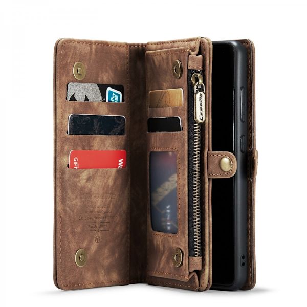 CaseMe Multi-Slot 2 i 1 Plånboksfodral Galaxy A33 Brun