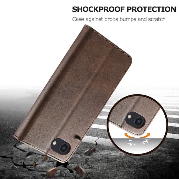 LC.IMEEKE Plånboksfodral iPhone 16e Brun