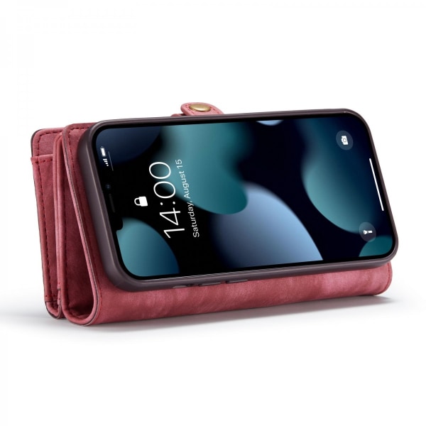 CaseMe Multi-Slot 2 in 1 -lompakkokotelo iPhone 13 Mini Red