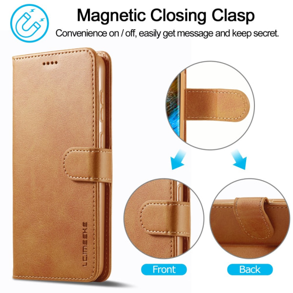 LC.IMEEKE Pungetui Samsung Galaxy S23 Plus Cognac