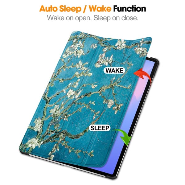 Samsung Galaxy Tab S10 FE Plus Cover Tri-fold Kirsebærblomster