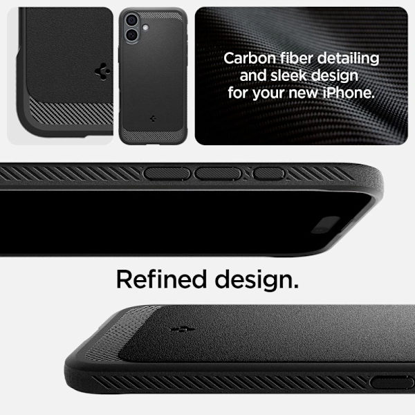 Spigen iPhone 16 Case Rugged Armor MagSafe Black