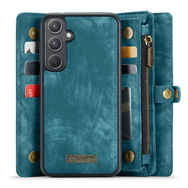 CaseMe Multi-Slot 2 i 1 Plånboksfodral Samsung Galaxy A55 Blå