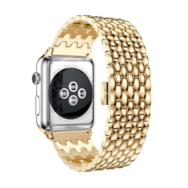 Metallarmband i Fjärilspänne Apple Watch 41mm Series 9 Guld