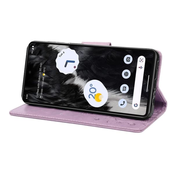 Læderetui Sommerfugle Google Pixel 7 Lilla