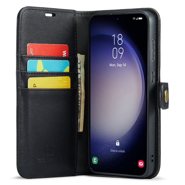 DG.MING 2-i-1 Magnetiskt Plånboksfodral Samsung Galaxy S23 FE Sv