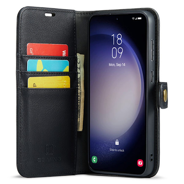 DG.MING 2-in-1 Magnet Wallet Samsung Galaxy S23 FE Black