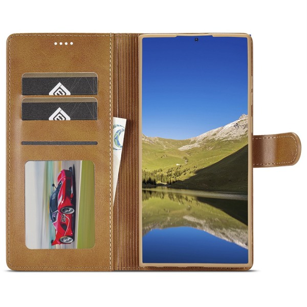 LC.IMEEKE Pungetui Samsung Galaxy S22 Ultra Cognac