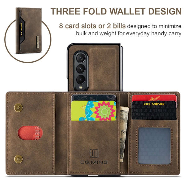 DG.MING 2 i 1 Magnetisk Kortlomme Etui Samsung Galaxy Z Fold 4 B