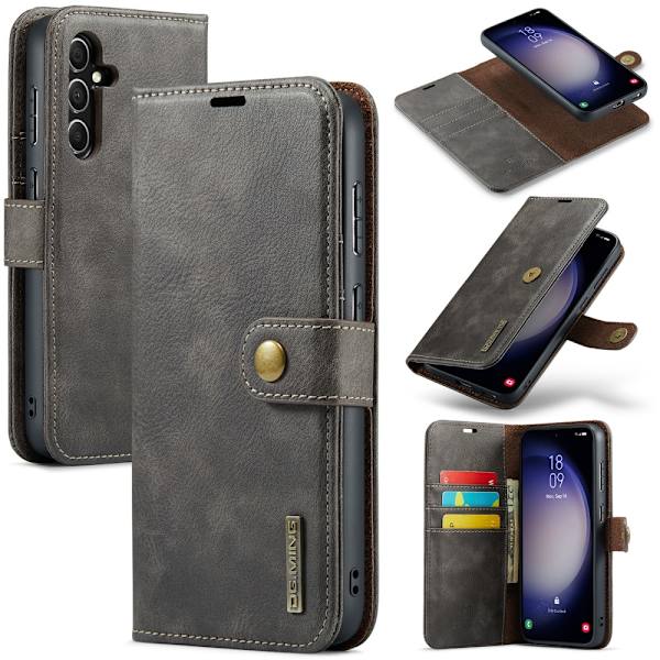 DG.MING 2-in-1 Magnet Wallet Samsung Galaxy S24 FE Brown