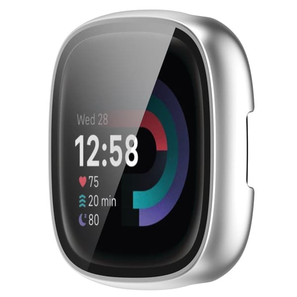 Fitbit Versa 4/Sense 2 -suojakotelo, hopea
