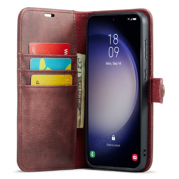 DG.MING 2-i-1 Magnet Wallet Samsung Galaxy A36 Rød
