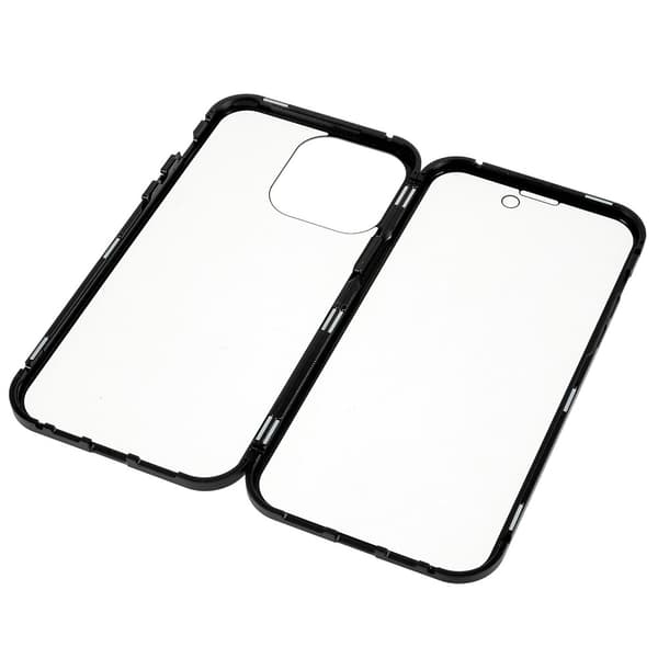 Magnetisk Skal Härdat Glas iPhone 15 Pro Svart