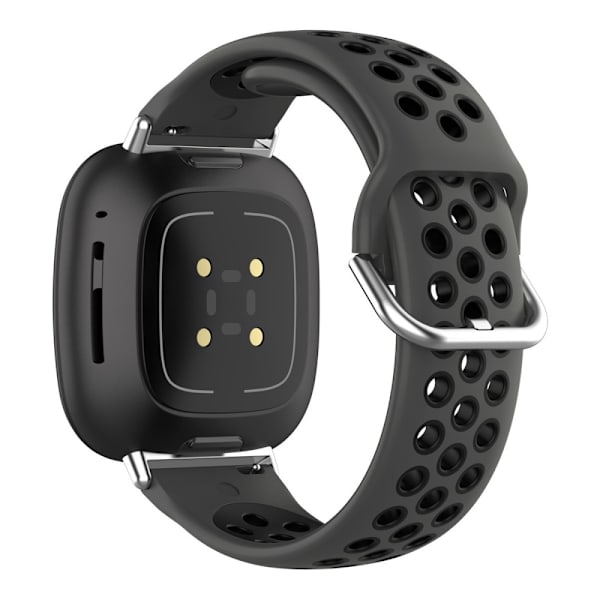 Fitbit Versa 4/Sense 2 -urheiluranneke, musta