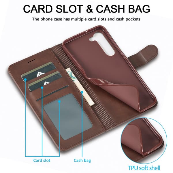 LC.IMEEKE Pungetui Samsung Galaxy S23 Plus Brun