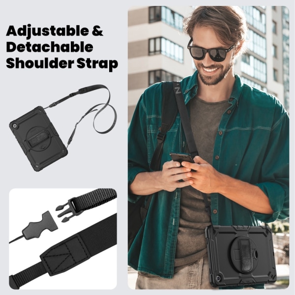 Samsung Galaxy Tab A9 Plus Stødsikkert Hybridcover Sort