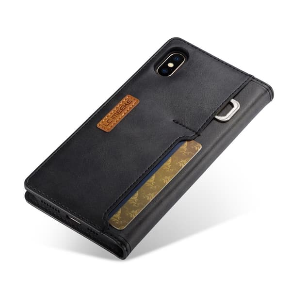 LC.IMEEKE Retro-tyyli iPhone X/XS -kotelo musta