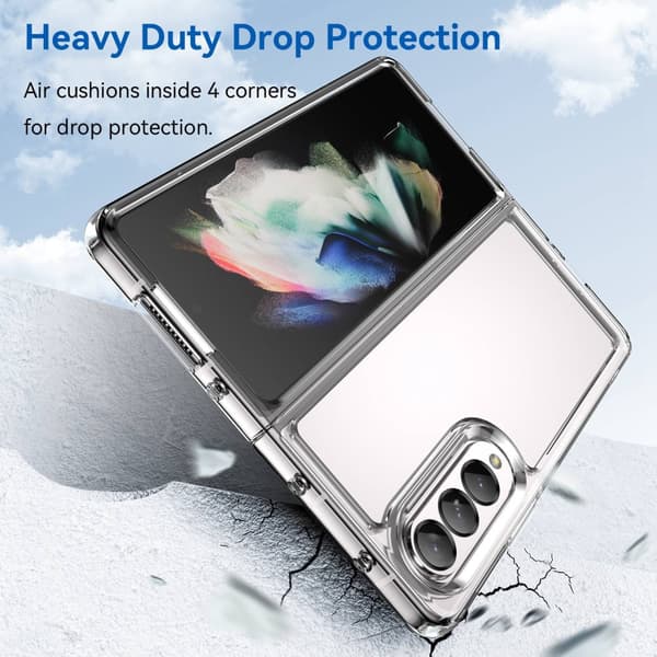 Edge Crystal Hybrid Skal Samsung Galaxy Z Fold 4 Transparent
