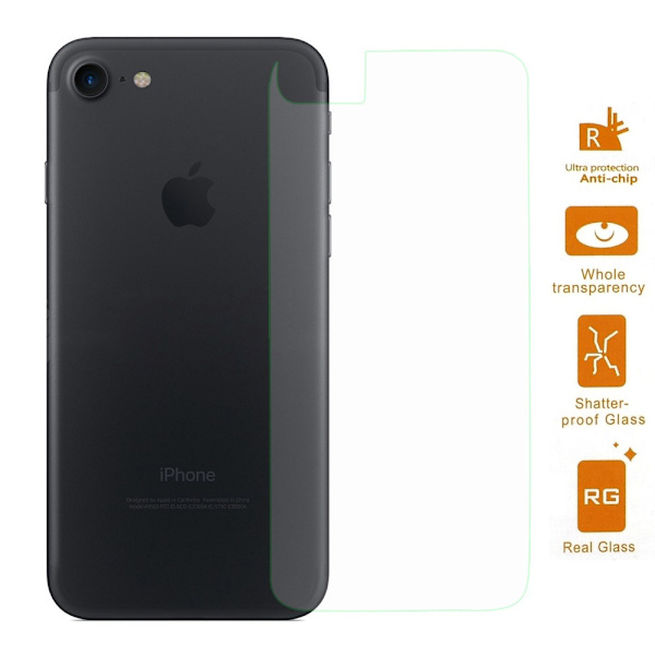 iPhone 7/8/SE Bagside Beskyttelse Hærdet Glas 0,3mm