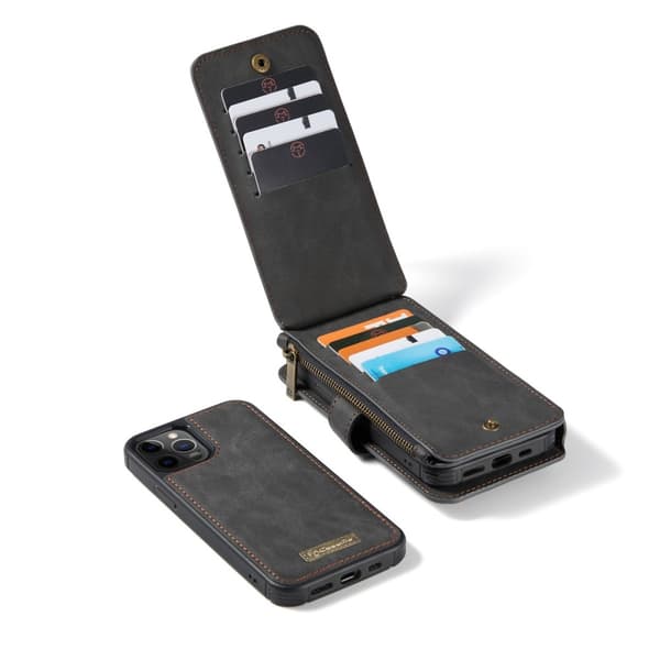 CaseMe Plånboksfodral Multi-Slot iPhone 12 Pro Max Svart
