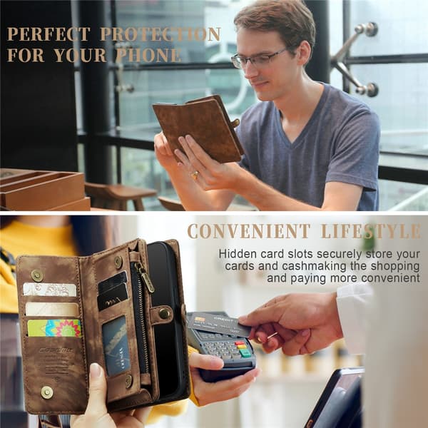 CaseMe Plånboksfodral Multi-Slot iPhone 11 Pro Brun