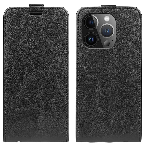 Flip Lædercover iPhone 15 Pro Max Sort