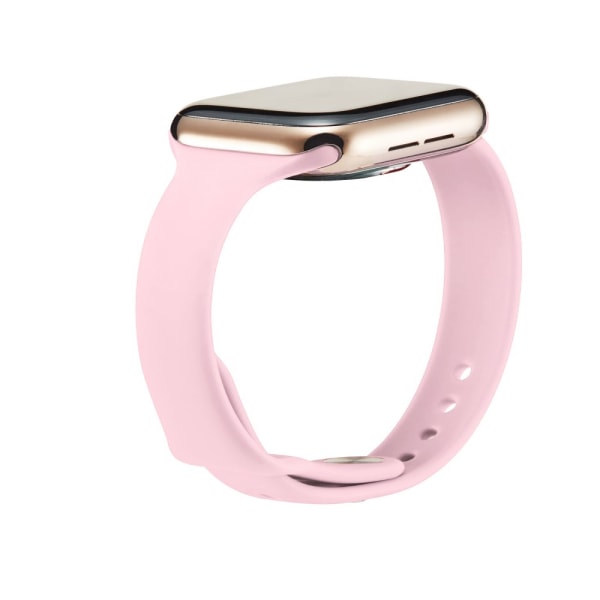 Blødt Silikonarmbånd til Apple Watch 42/44/45 mm Rosa