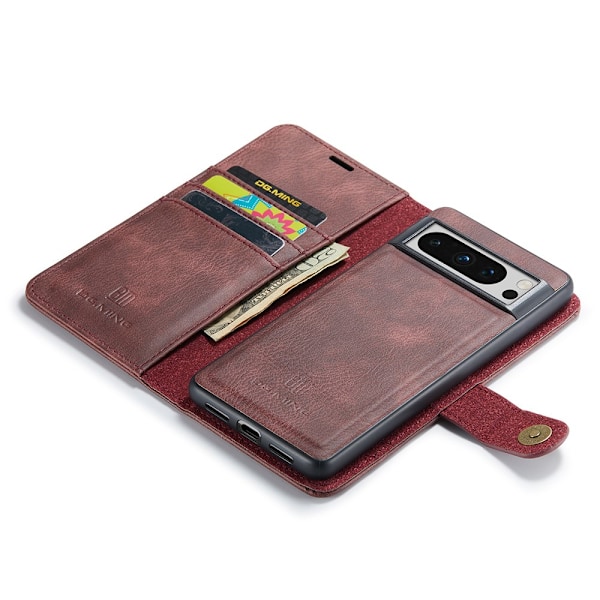 DG.MING 2-in-1 Magnet Wallet Google Pixel 8 Pro Red