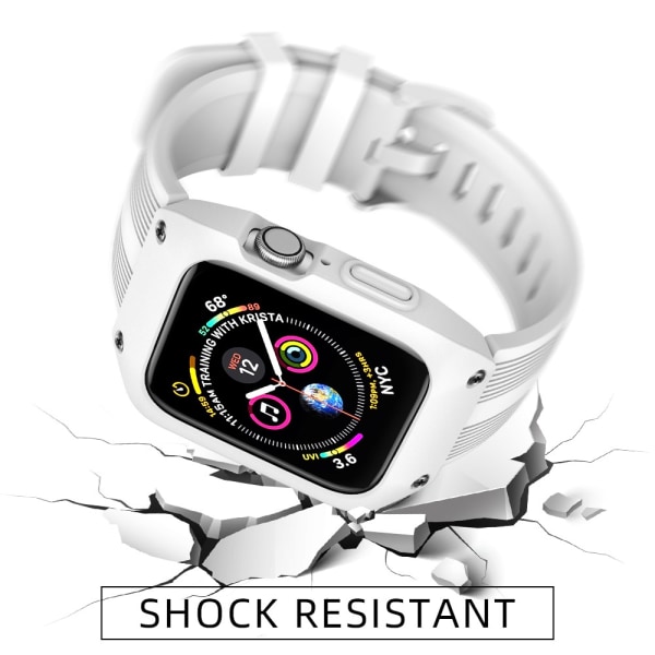 Armor Silikone armbånd Apple Watch 44mm Hvid