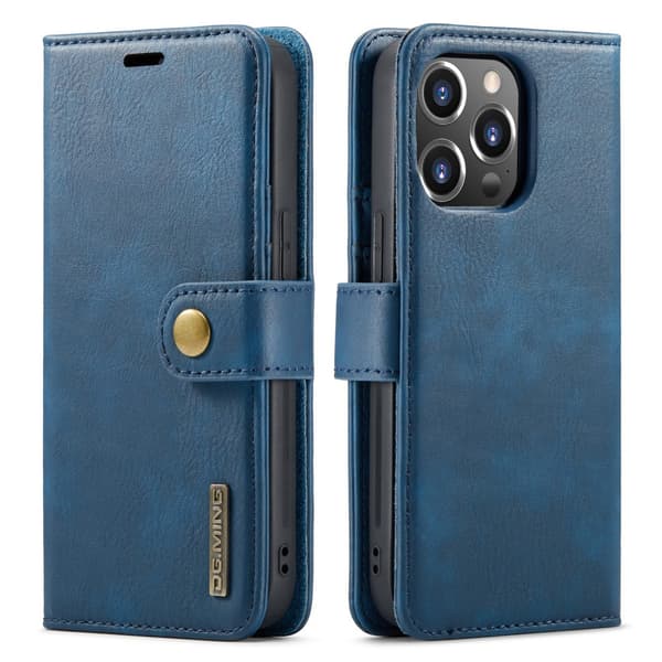 DG.MING 2-i-1 Magnet Pung iPhone 16 Pro Blå