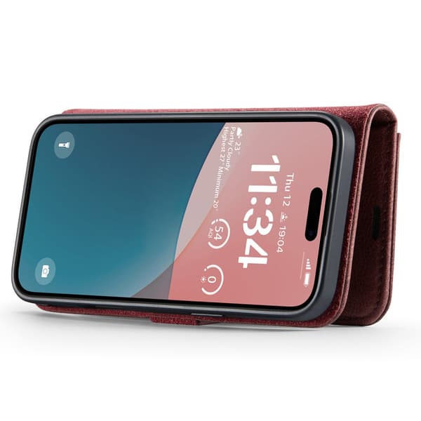 DG.MING 2-i-1 Magnetiskt Plånboksfodral iPhone 16 Plus Röd