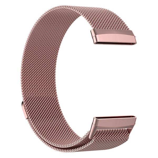 Milanese Loop Rem til Fitbit Versa 4/Sense 2 Rosa (S)