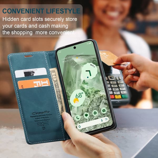 CaseMe Slim Wallet Cover Google Pixel 8a Blå