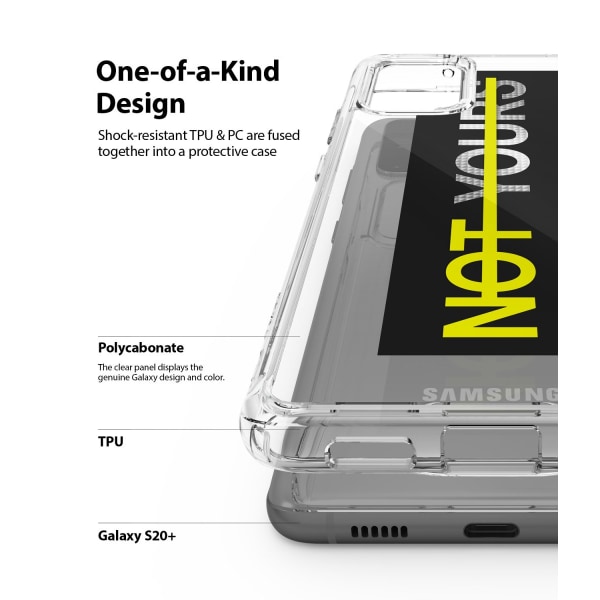 Ringke Fusion -tekstikuori Samsung Galaxy S20 Plus Ei sinun