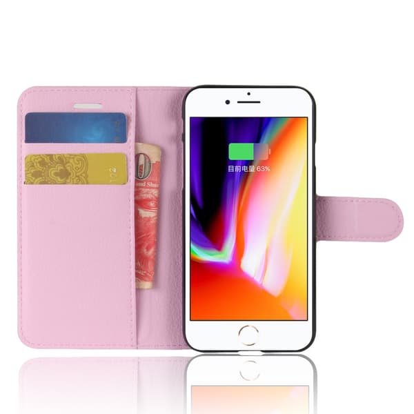 Mobilcover Læder iPhone 7/8/SE Rosa