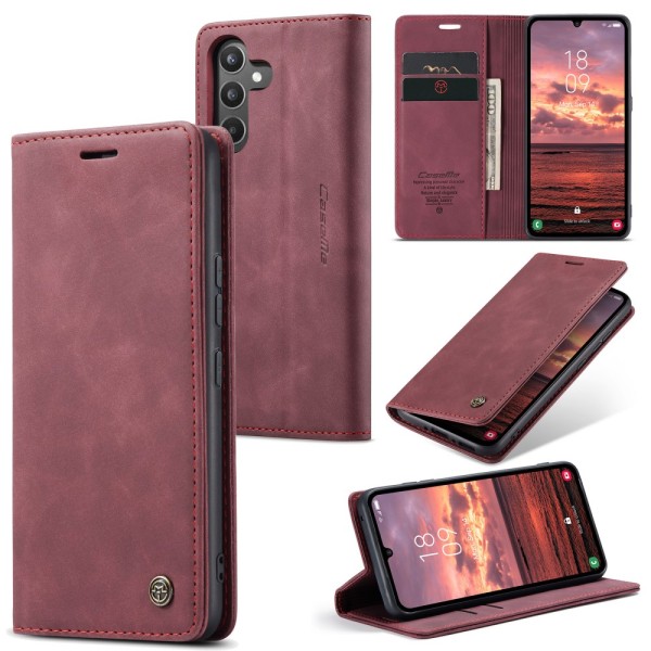 CaseMe Slim Wallet Case Samsung Galaxy A34 Rød