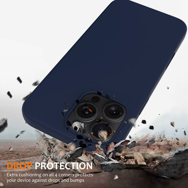MagSafe silikonecover iPhone 16 Pro Max mørkeblå