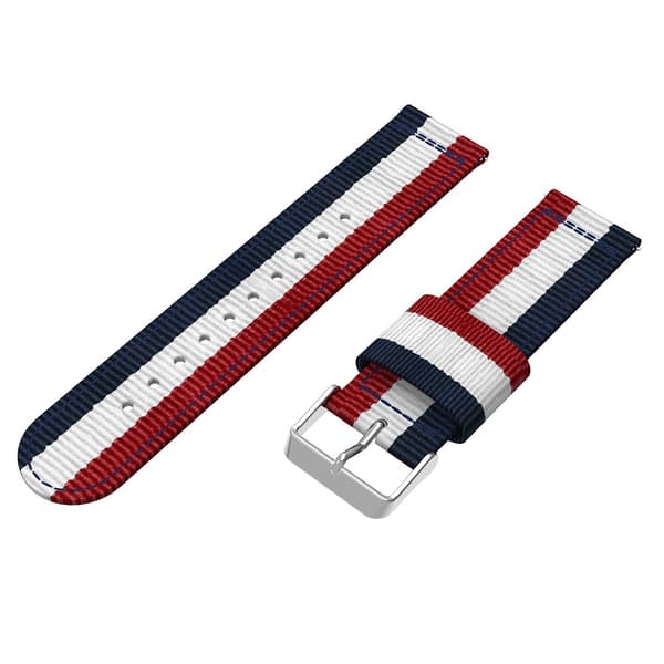 Nylonrem til Samsung Galaxy Watch Active Blå/Hvid/Rød