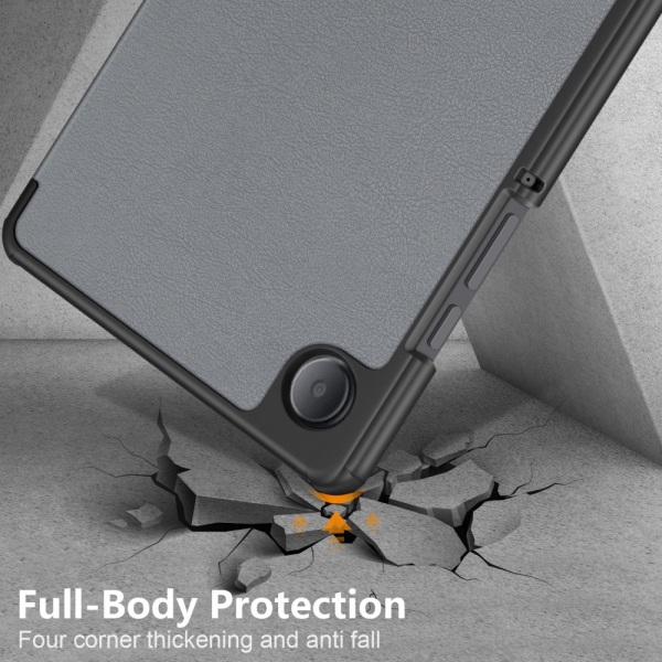 Samsung Galaxy Tab A9 -kotelo kolminkertaisesti harmaa