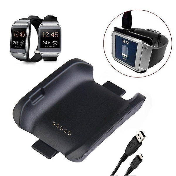 Smartklokke ladestasjon lader dock for Samsung Galaxy Gear Sm-v700 Smart Watch Tw DB Black
